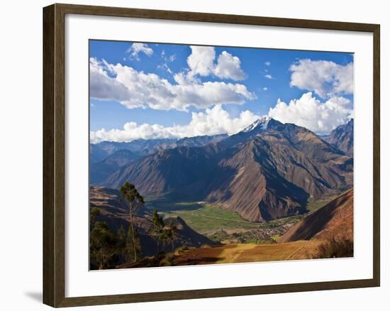 A View of the Sacred Valley and Andes Mountains of Peru, South America-Miva Stock-Framed Photographic Print