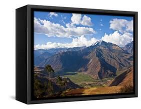 A View of the Sacred Valley and Andes Mountains of Peru, South America-Miva Stock-Framed Stretched Canvas