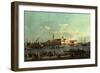 A View of the San Marco Basin from the Riva Degli Schiavoni, Venice-Canaletto-Framed Giclee Print