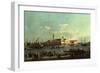 A View of the San Marco Basin from the Riva Degli Schiavoni, Venice-Canaletto-Framed Giclee Print