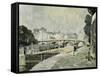 A View of the Seine, Paris-Paul Mathieu-Framed Stretched Canvas