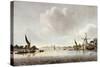 A View of the Thames Near Vauxhall-null-Stretched Canvas