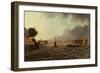 A View of the Thames with Westminster Bridge and Lambeth Palace, 1805-Daniel Turner-Framed Giclee Print