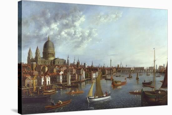 A View of the Thames-William James-Stretched Canvas