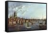 A View of the Thames-William James-Framed Stretched Canvas