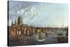 A View of the Thames-William James-Stretched Canvas