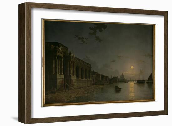 A View of the Thames-Abraham Pether-Framed Giclee Print