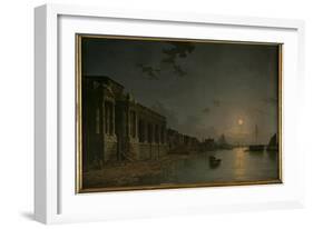 A View of the Thames-Abraham Pether-Framed Giclee Print