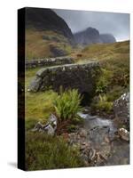 A View of the Three Sisters of Glencoe from the Military Road, Glencoe, Argyll, Scotland, United Ki-Jon Gibbs-Stretched Canvas