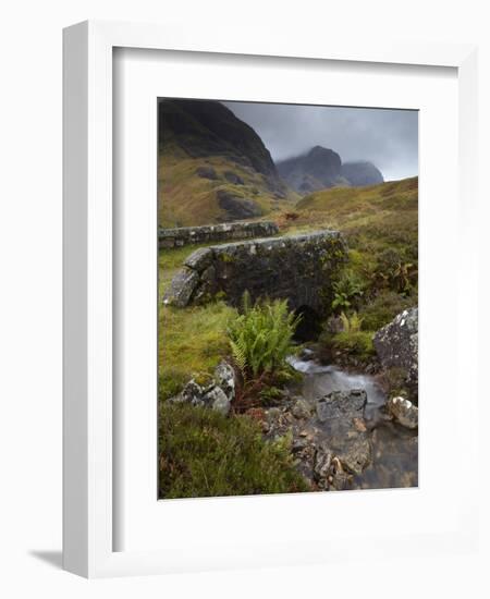 A View of the Three Sisters of Glencoe from the Military Road, Glencoe, Argyll, Scotland, United Ki-Jon Gibbs-Framed Photographic Print