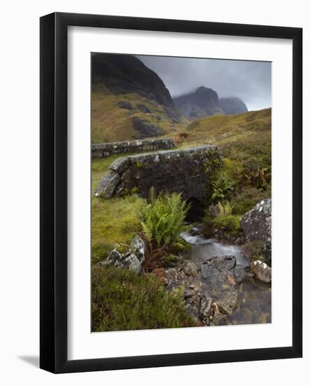 A View of the Three Sisters of Glencoe from the Military Road, Glencoe, Argyll, Scotland, United Ki-Jon Gibbs-Framed Photographic Print