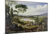 A View of the Tiber Near Rome, a Rural Feast, 1818-Joseph Anton Koch-Mounted Giclee Print