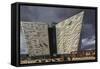 A view of the Titanic Museum, in the Titanic Quarter, Belfast, Ulster, Northern Ireland, United Kin-Nigel Hicks-Framed Stretched Canvas