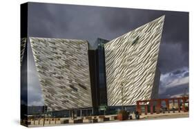 A view of the Titanic Museum, in the Titanic Quarter, Belfast, Ulster, Northern Ireland, United Kin-Nigel Hicks-Stretched Canvas