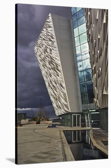 A view of the Titanic Museum, in the Titanic Quarter, Belfast, Ulster, Northern Ireland, United Kin-Nigel Hicks-Stretched Canvas