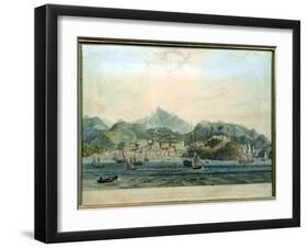 A View of the Town of St. George and Richmond Heights on the Island of Grenada, Engraved by…-Lieutenant-Colonel J. Wilson-Framed Giclee Print