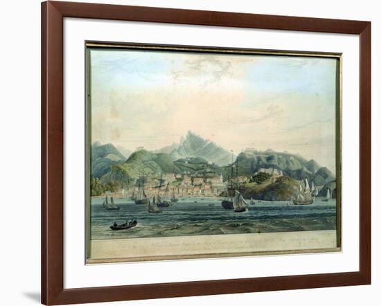 A View of the Town of St. George and Richmond Heights on the Island of Grenada, Engraved by…-Lieutenant-Colonel J. Wilson-Framed Giclee Print