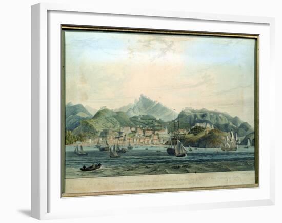 A View of the Town of St. George and Richmond Heights on the Island of Grenada, Engraved by…-Lieutenant-Colonel J. Wilson-Framed Giclee Print