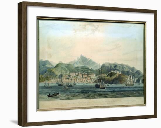 A View of the Town of St. George and Richmond Heights on the Island of Grenada, Engraved by…-Lieutenant-Colonel J. Wilson-Framed Giclee Print