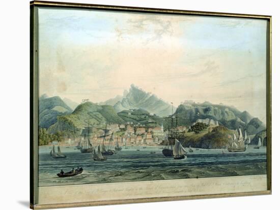 A View of the Town of St. George and Richmond Heights on the Island of Grenada, Engraved by…-Lieutenant-Colonel J. Wilson-Stretched Canvas