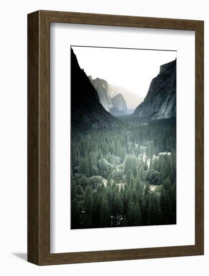 A View of the Valley Floor as Viewed from Royal Arches - Yosemite National Park, California-Dan Holz-Framed Photographic Print