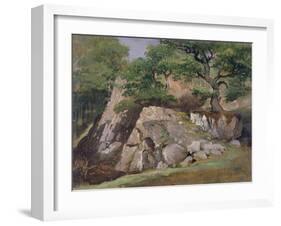 A View of the Valley of Rocks near Mittlach-James Arthur O'Connor-Framed Giclee Print