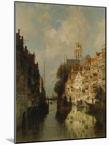 A View of the Voorstraathaven, Dordrecht-Johannes Karel Christian Klinkenberg-Mounted Giclee Print