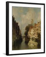 A View of the Voorstraathaven, Dordrecht-Johannes Karel Christian Klinkenberg-Framed Giclee Print