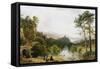 A View of the Wye River, South Wales-John F. Tennant-Framed Stretched Canvas