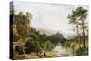 A View of the Wye River, South Wales-John F. Tennant-Stretched Canvas