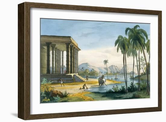 A View of Tinnevely, Illustration from 'L'Inde Francaise', Engraved by Chabrelle, Paris, C.1827-35-M.E. Burnouf-Framed Giclee Print