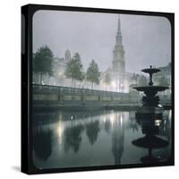 A View of Trafalgar Square at Dawn Looking Up Towards the National Gallery-null-Stretched Canvas