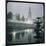 A View of Trafalgar Square at Dawn Looking Up Towards the National Gallery-null-Mounted Photographic Print