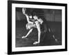 A View of US Naval Cadets Wrestling in a Gymnasium-null-Framed Photographic Print