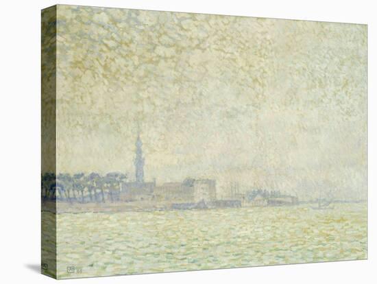 A View of Veere, Misty Morning, 1906-Théo van Rysselberghe-Stretched Canvas