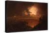 A View of Vesuvius Erupting by Night-Joseph Wright of Derby-Stretched Canvas