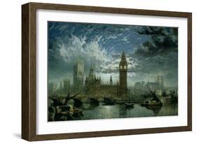 A View of Westminster Abbey and the Houses of Parliament, 1870-John Macvicar Anderson-Framed Giclee Print