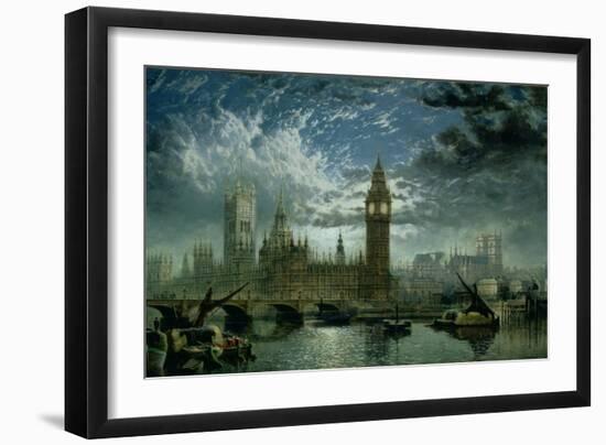 A View of Westminster Abbey and the Houses of Parliament, 1870-John Macvicar Anderson-Framed Giclee Print