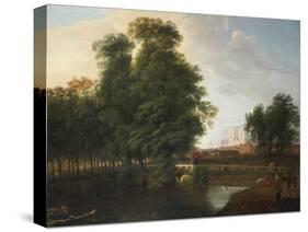 A View of Westminster Abbey, from Rosamund's Pond, St. James's Park-John Inigo Richards-Stretched Canvas