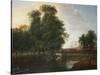 A View of Westminster Abbey, from Rosamund's Pond, St. James's Park-John Inigo Richards-Stretched Canvas