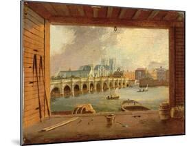 A View of Westminster Bridge (Oil on Panel)-Daniel Turner-Mounted Giclee Print