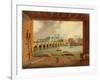 A View of Westminster Bridge (Oil on Panel)-Daniel Turner-Framed Giclee Print