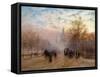 A View of Westminster, London, England-Herbert Menzies Marshall-Framed Stretched Canvas