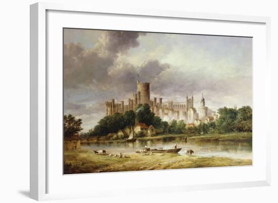 A View of Windsor Castle from the Brocas Meadows-Alfred Vickers-Framed Giclee Print