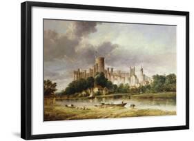 A View of Windsor Castle from the Brocas Meadows-Alfred Vickers-Framed Giclee Print