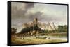A View of Windsor Castle from the Brocas Meadows-Alfred Vickers-Framed Stretched Canvas