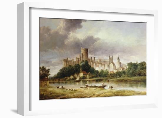 A View of Windsor Castle from the Brocas Meadows-Alfred Vickers-Framed Giclee Print