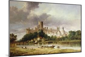 A View of Windsor Castle from the Brocas Meadows-Alfred Vickers-Mounted Giclee Print