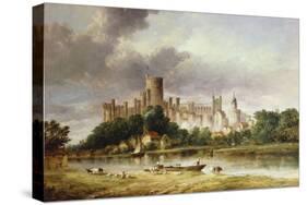 A View of Windsor Castle from the Brocas Meadows-Alfred Vickers-Stretched Canvas