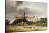 A View of Windsor Castle from the Brocas Meadows-Alfred Vickers-Stretched Canvas